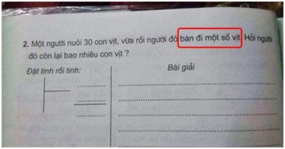 Bài toán bán ‘một số’ vịt gây hoang mang