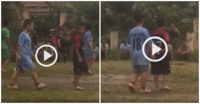 Video: Trong suốt trận đấu, cậu bé theo kèm đối thủ ‘như hình với bóng’