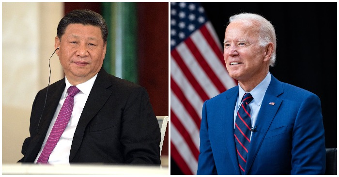 Theo Nikkei, giới lãnh đạo Trung Quốc đã bị sốc khi nền kinh tế suy yếu nhanh chóng. Ảnh từ Wikimedia Commons về ông Tập Cận Bình và ông Joe Biden.