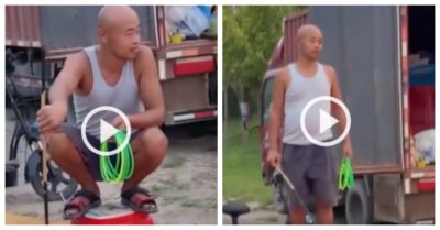 Video: Chủ cửa hàng biến sắc vì gặp cao thủ ném vòng