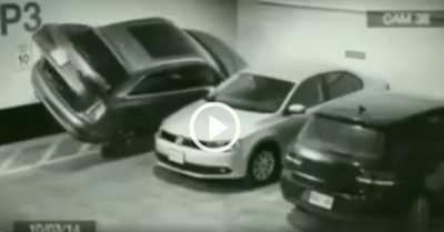 Video: Tài xế lái ôtô bằng hai bánh vào chỗ đỗ xe