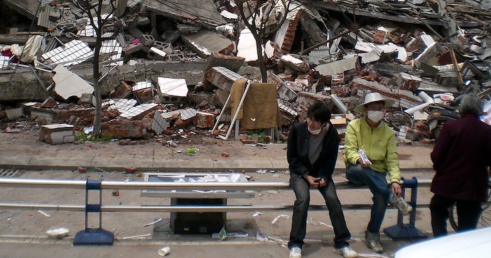Một bức ảnh chụp sau trận động đất Tứ Xuyên, Trung Quốc ngày 12/5/2008 (ảnh: Flickr).