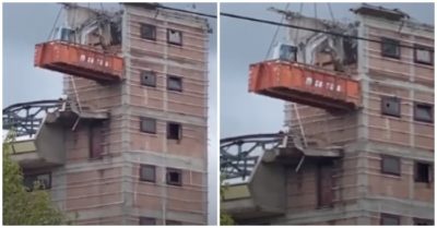 Video: Máy xúc nặng hàng tấn ‘lơ lửng’ làm việc trên cao khiến dân mạng tròn mắt