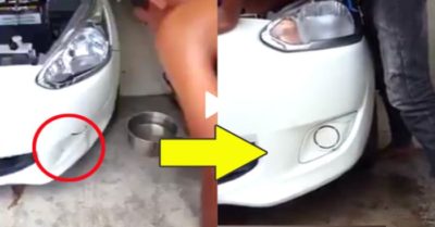 Video: Vết móp ôtô biến mất khi đổ nước nóng lên
