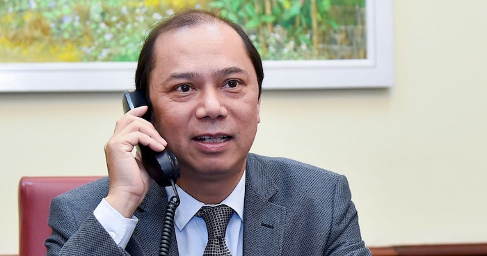 Thứ trưởng Ngoại giao Việt Nam Nguyễn Quốc Dũng (ảnh: VOV). Ông Dũng có cuộc điện đàm với các quan chức ngoại giao Hoa Kỳ vào ngày 25/1/2022.