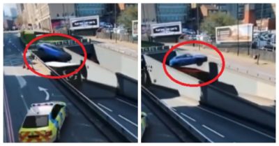 Clip: Ôtô bị mất lái thoát hiểm nhờ hai chiếc xe đến đúng lúc