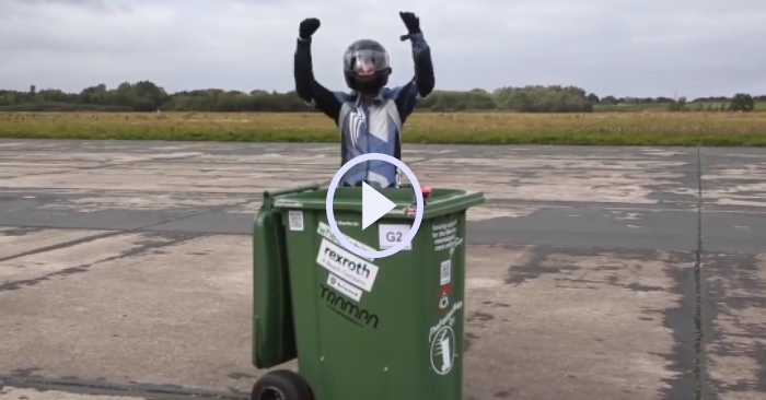Video: Bất ngờ với tốc độ của chiếc thùng rác chạy nhanh nhất thế giới