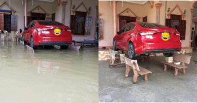 Chủ xe tính toán chính xác đến từng milimét  để tránh ôtô ngập nước