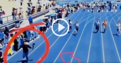 Video: Chạy cùng để ghi hình, cameraman cho VĐV điền kinh ‘hít khói’