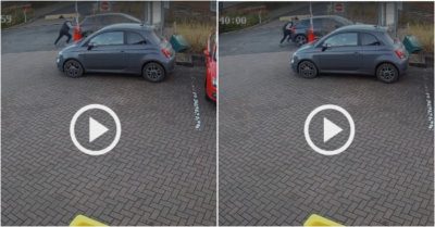 Video: Nam tài xế dùng thân mình chặn ôtô đang trôi dốc