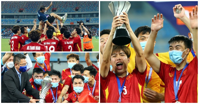 Việt Nam vô địch U23 Đông Nam Á vào tối 26/2/2022 (ảnh: AFC).