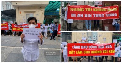 Y bác sĩ Bệnh viện Tuệ Tĩnh tiếp tục “xuống đường” vì bị nợ 100% lương