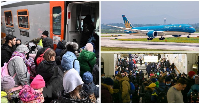 Vietnamairlines có kế hoạch đón 270 người Việt di tản từ Ukraine sang Ba Lan trở về nước vào ngày 6/3/2022 (ảnh: VTC/TTXVN).