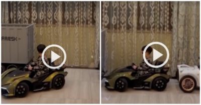 Video: Bé trai lái xe ‘lùi chuồng’ chuyên nghiệp