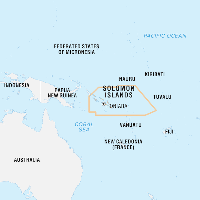 Quần đảo Solomon bên cạnh Australia