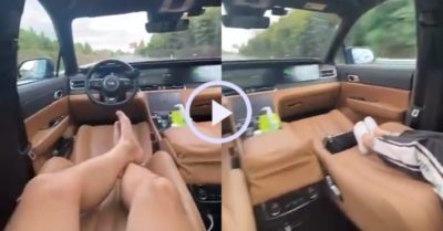 Video: Nam tài xế nằm quay video để mặc ôtô tự lái trên đường