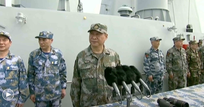 Giới quan sát nhận định Trung Quốc lợi dụng tình hình Ukraine để tăng cường kiểm soát Biển Đông (ảnh chụp màn hình CGTN).