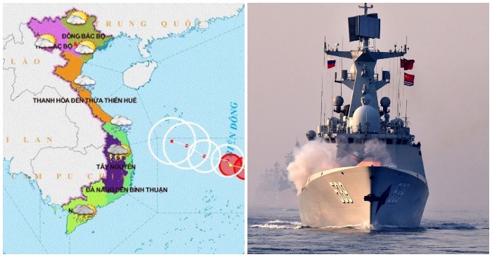Trung Quốc tập trận sát bờ biển Việt Nam trong tháng 3 năm 2022 (ảnh: Xinhua/nchmf.gov.vn).