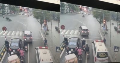 Video: Ôtô 7 chỗ vượt đèn đỏ nhường đường xe cứu thương có bị phạt?