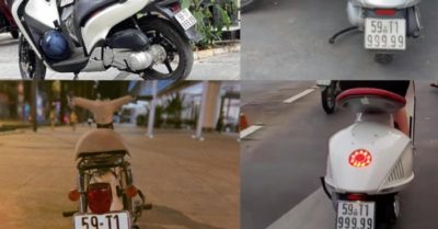 4 xe máy ở TP. HCM cùng biển số đẹp 59T1-999.99