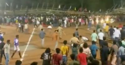 Video: Khoảnh khắc sập khán đài sân vận động, 200 khán giả bị thương