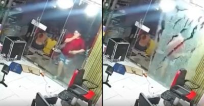 Video: Cô gái va vào khiến cửa kính vỡ tan, mảnh vụn tung tóe khắp nhà