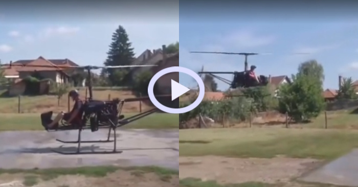 Video: Thanh niên lái trực thăng tự chế khiến người xem nổi gai ốc