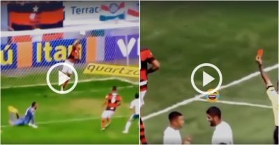 Video: Hậu vệ nhận thẻ đỏ vì ‘bay người’ hóa thân thủ môn