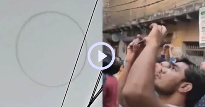 Video: Vòng tròn kì lạ bất ngờ xuất hiện trên bầu trời tại Ấn Độ