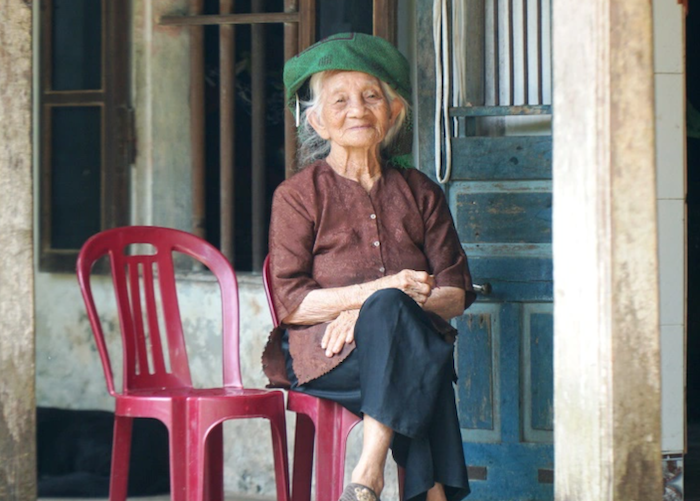 Cụ bà Trần Thị Họa 108 tuổi (ảnh chụp màn hình Dân trí).