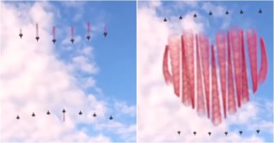 Video: Màn biểu diễn máy bay nghệ thuật, tạo hình trái tim trên bầu trời