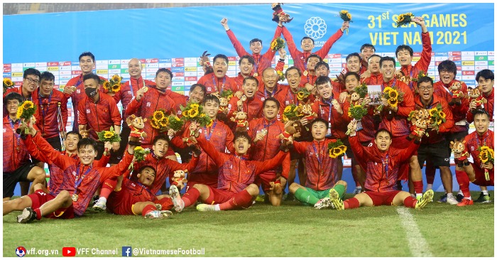 U23 Việt Nam bảo vệ thành công ngôi vô địch SEA Games (ảnh: VFF).