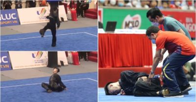 Video: Khoảnh khắc VĐV Văn Phương ngã ra sàn đấu đầy đau đớn