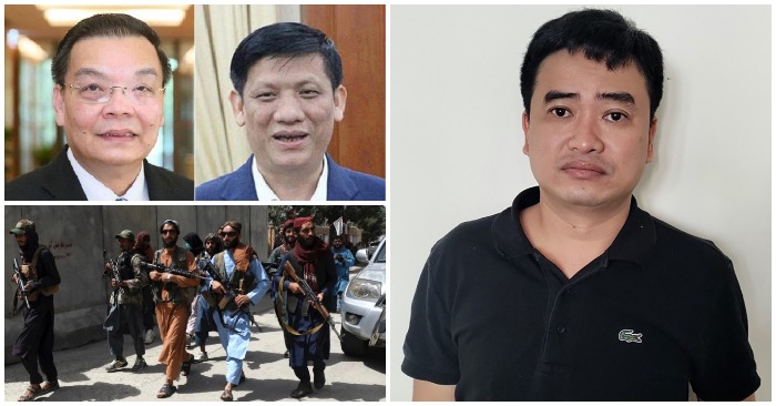 Phan Quốc Việt, tổng giám đốc công ty Việt Á (bên phải) và hai cán bộ công chức bị khởi tố (ảnh: Công an/PLO).