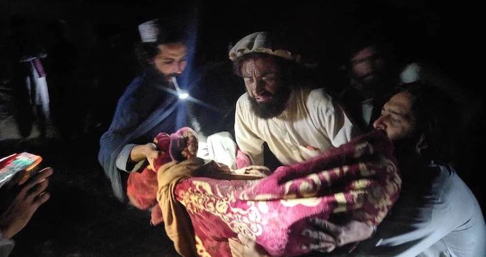 Động đất tại Afghanistan sáng sớm 22/6/2022 khiến nhiều người thương vong (ảnh: Twitter).