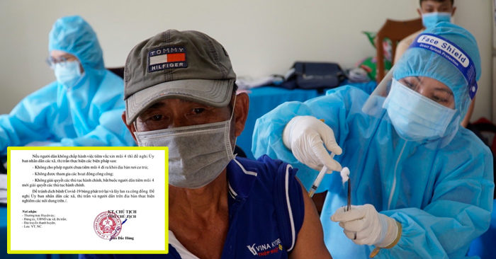 Huyện ra quy định ‘lạ’: Chưa tiêm vắc xin mũi 4 không được ra khỏi nơi cư trú