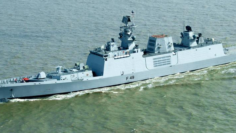 Tàu INS SAHYADRI (ảnh: Hải quân Ấn Độ).

